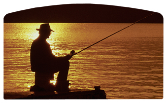 DACRO-320-BZ Gone Fishing (Dock) Bronze